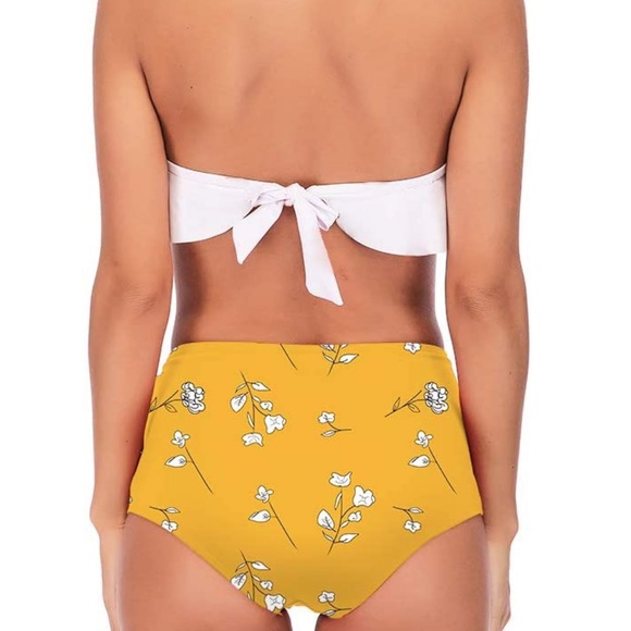 Ruffle Top Yellow Swim Set - Picture 2 of 2